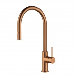 Otus Brushed Copper Slimline SS Gooseneck Pull-Out Sink Mixer Otus Brushed Copper Slimline SS Gooseneck Pull-Out Sink Mixer
